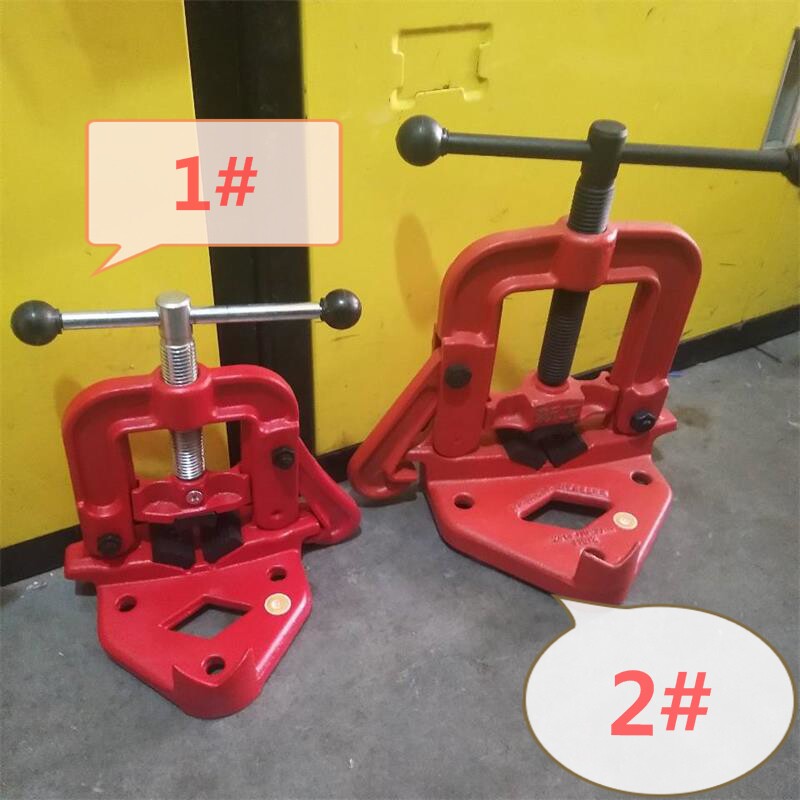 新工加重型管子台虎钳压力钳台钳龙门钳龙门架镀锌管道工具钳子