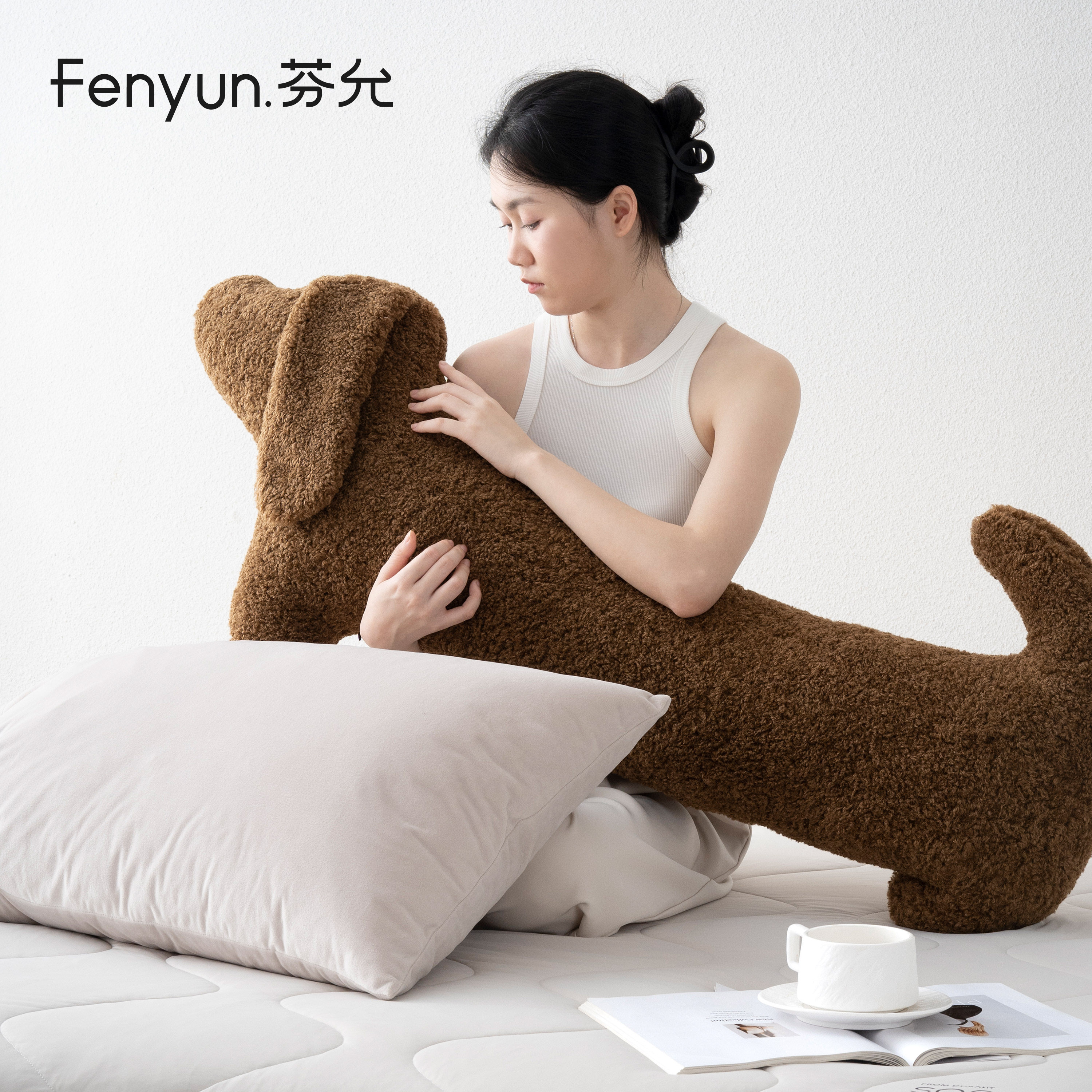 芬允【狗子】长条抱枕男女睡觉夹腿靠枕可拆洗沙发腰枕床头靠垫