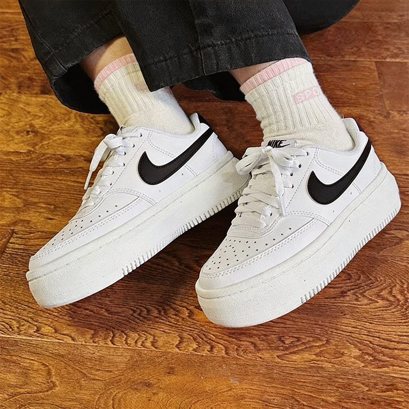 NIKE/耐克夏季女鞋板鞋休闲鞋透气运动鞋厚底显高简约小白鞋图片