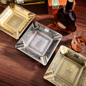 雪茄烟灰缸大口径四槽古巴雪茄烟托复古金属烟灰缸客厅摆件灭烟器