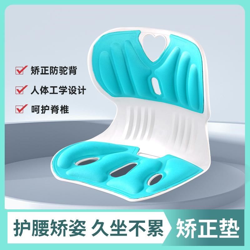 学生儿童矫正坐姿坐垫护腰坐靠一体防驼背调整脊柱侧弯久坐不累