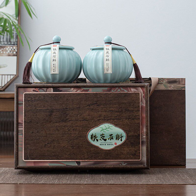 高档铁皮石斛包装盒陶瓷密封罐半斤枫斗石斛粉礼盒空盒定制礼品盒,包装,礼品盒,淘宝优惠券,粉丝福利购,淘宝优惠卷