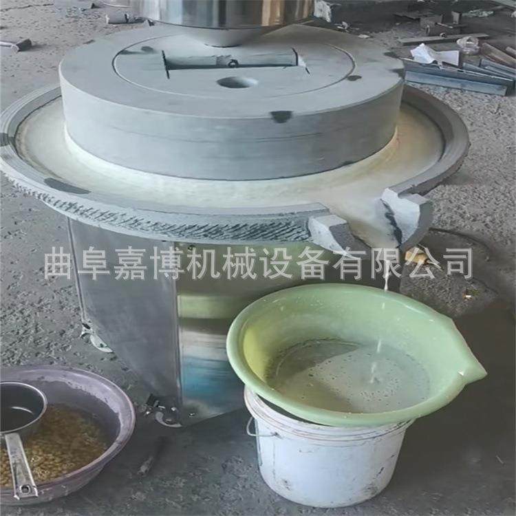 泰安电动煎饼糊石磨机 小豆腐石磨菜豆腐电动石磨机电瓶带豆浆磨