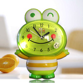 学生创意闹钟可爱卡通青蛙小表床头静音闹钟夜灯儿童定时起床钟表