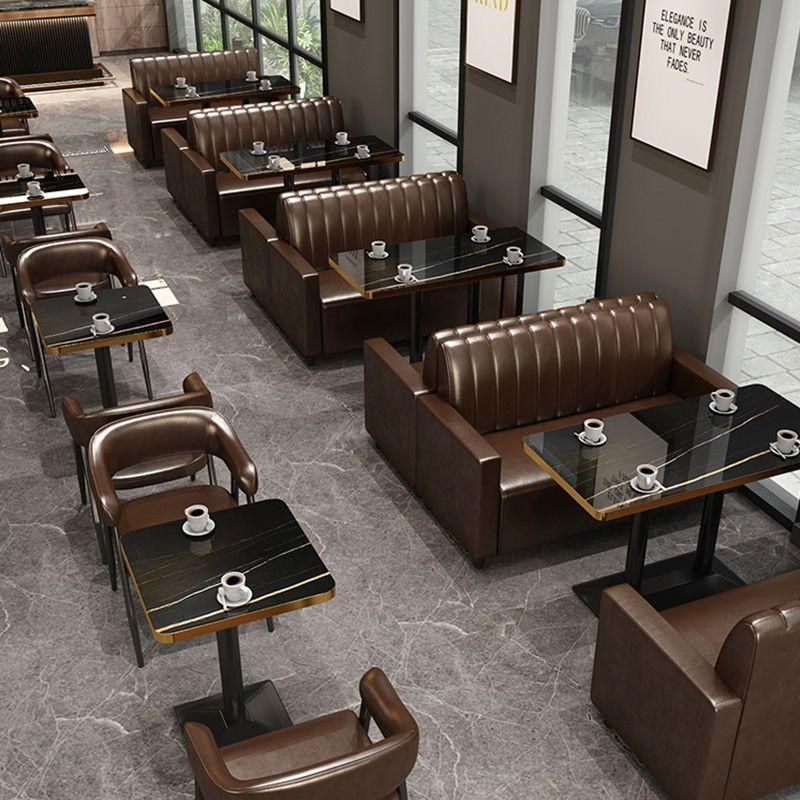 咖啡厅酒清吧桌椅组合西餐烧烤奶茶店甜品店沙发复古休闲餐饮卡座,住宅家具,岩板餐桌,淘宝优惠券,粉丝福利购,淘宝优惠卷