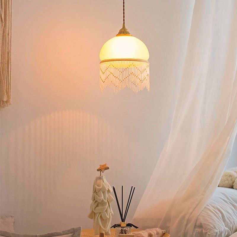 爱丽莎【vintag】法式复古黄铜流苏小吊灯中古卧室床头阳台过道灯,家装灯饰光源,餐厅吊灯,淘宝优惠券,粉丝福利购,淘宝优惠卷