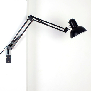 长臂折叠壁灯多功能壁挂两用台灯维修书桌阅读灯免接线插头式
