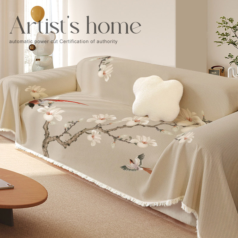 沙发盖布四季通用高级感单人双人三人全盖秋冬新款防滑防猫抓盖毯,居家布艺,沙发垫,淘宝优惠券,粉丝福利购,淘宝优惠卷