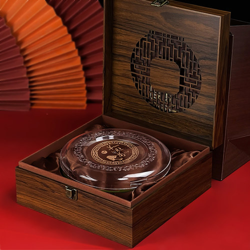 坤兴新款复古雕刻羊肚菌包装盒野生菌菇礼盒中式木盒山珍干货盒子