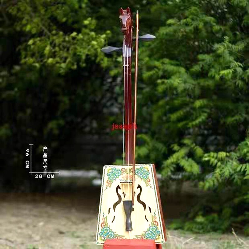 蒙古特色工艺品头真马头琴模型蒙古包装道婚庆饰具落地摆件马仿琴