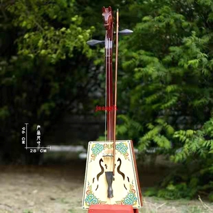 蒙古特色工艺品头真马头琴模型蒙古包装道婚庆饰具落地摆件马仿琴