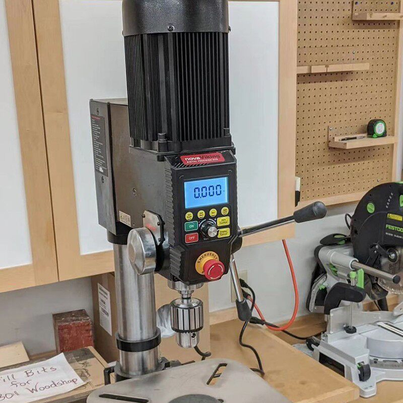NOVA智能台钻多功能电钻床钻孔机器数显调速自停高精度木工工具