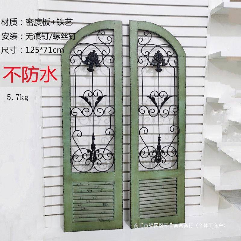 假窗户装饰墙上家居木质美式北欧复古网红铁艺树脂田园客厅