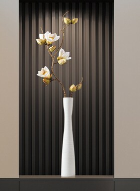 玄关装饰品摆件入户入门电视柜高细长花瓶家居客厅艺术高级感雷新