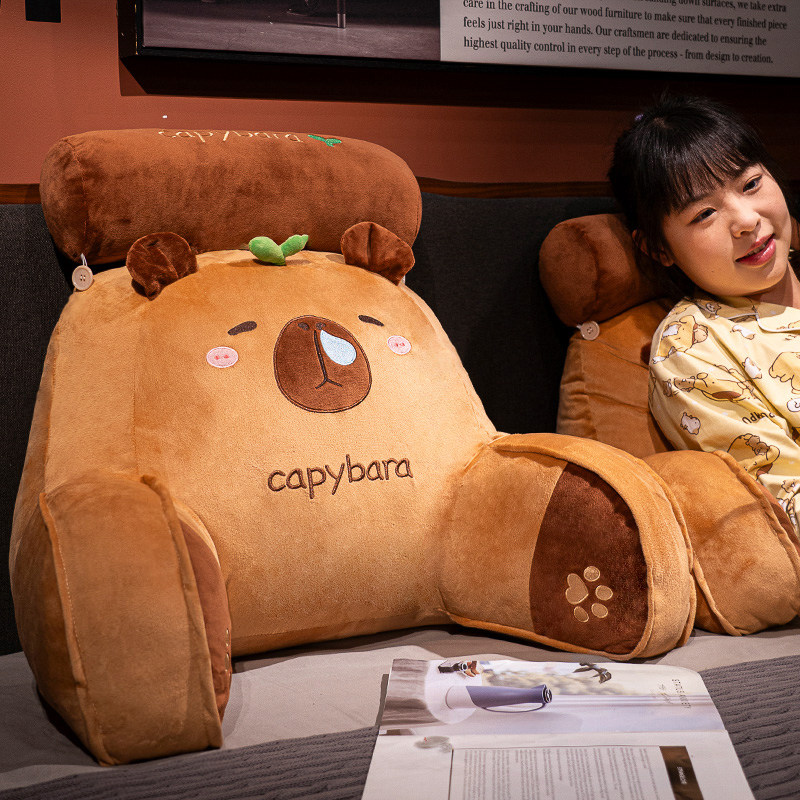 卡皮巴拉床头靠垫软包护腰靠枕大靠背沙发抱枕宿舍学生床上躺枕头,居家布艺,床头靠垫,淘宝优惠券,粉丝福利购,淘宝优惠卷