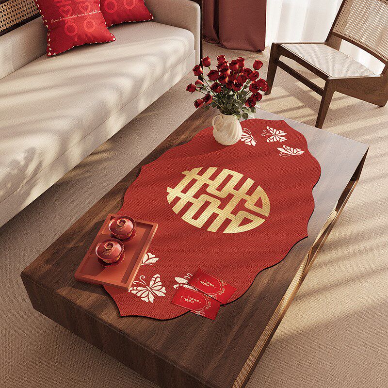 结婚红色喜字桌垫吸水防滑垫婚礼喜庆隔热软硅藻泥餐垫,居家布艺,茶几垫,淘宝优惠券,粉丝福利购,淘宝优惠卷