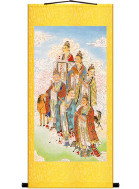 复古版水陆画 十二元辰地支生肖神像画 神将护法画像卷轴挂画定制
