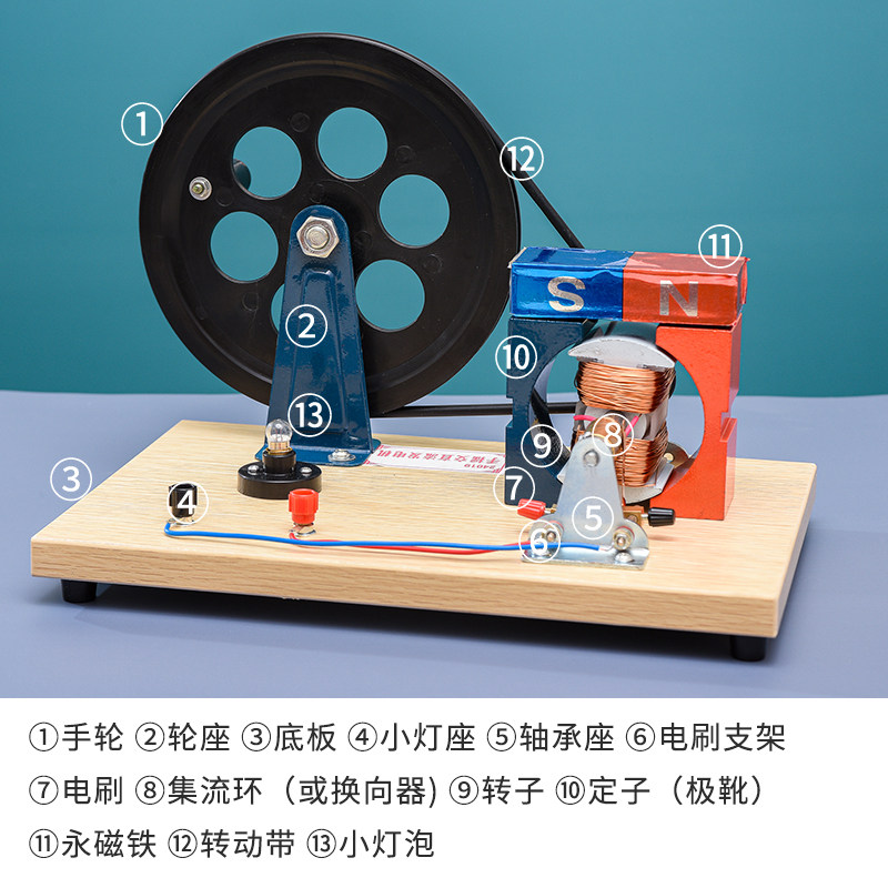 手摇交直流发电机幼儿园用具中小探科学学究实验科普展品科教玩具