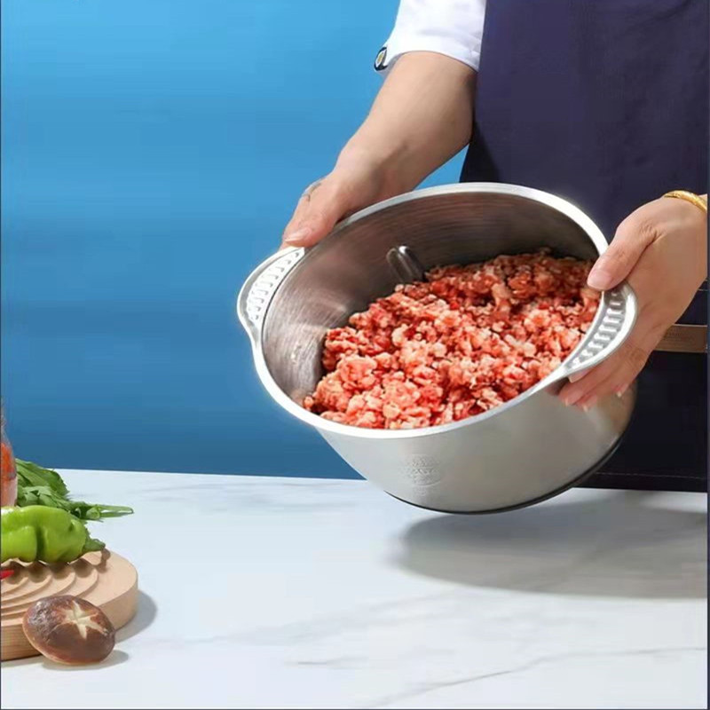 中弈5L绞肉机家用电动多功能不锈钢料理剁肉搅拌辣椒蒜蓉碎食器