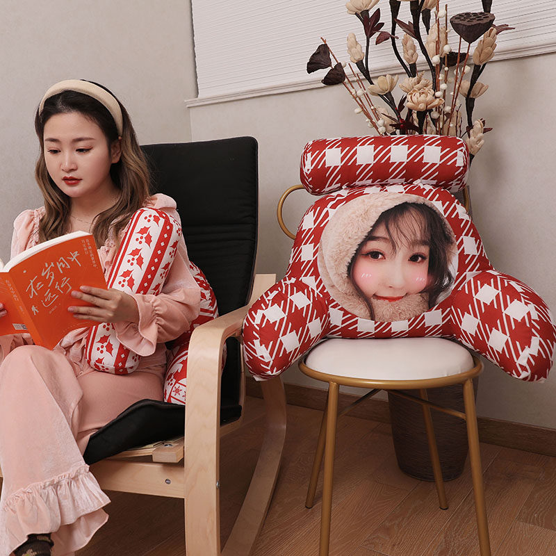 床头靠背diy照片定制抱枕沙发靠垫久坐护腰靠枕宿舍学生睡觉枕头