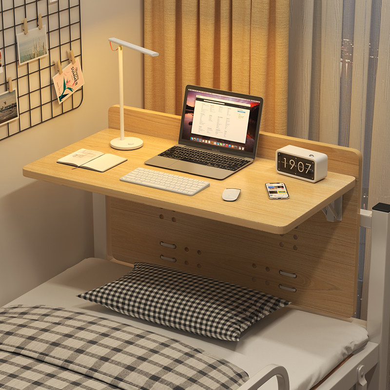 宿舍床上桌可折叠学习桌大学生寝室电脑桌上下铺床边桌板悬空桌子