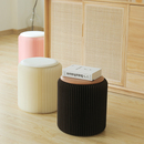 十八家时尚 创意家具客厅家用省空间牛皮纸风琴圆凳伸缩折叠纸凳子