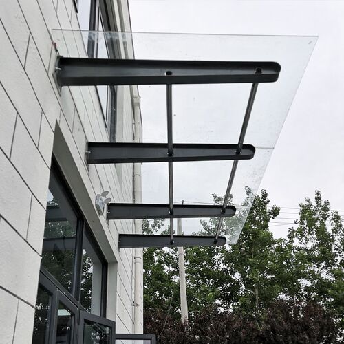 定制玻璃雨棚挑梁H型钢结构碳钢牛腿支架 满焊工字钢构骨架车棚梁