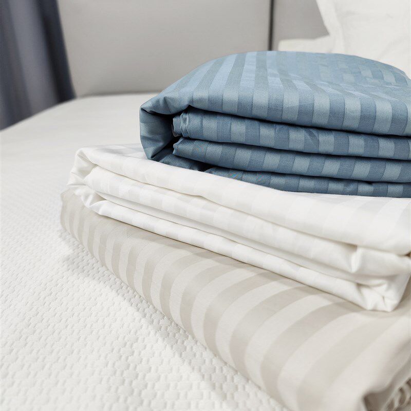 宜jia纳斯*敏缎条被套 天丝棉柔软顺滑亲肤 2*2.3米2.2*2.4米被罩