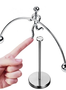 平衡小铁人牛顿摆球磁悬浮重力创意永动机不停书桌办公室摆件男生