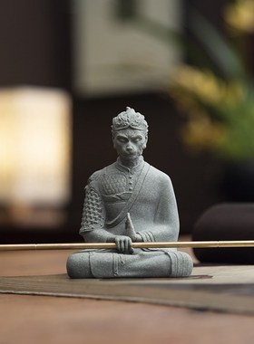 斗战圣佛孙悟空齐天大圣摆件茶宠盆景微景观假山鱼缸造景桌面装饰