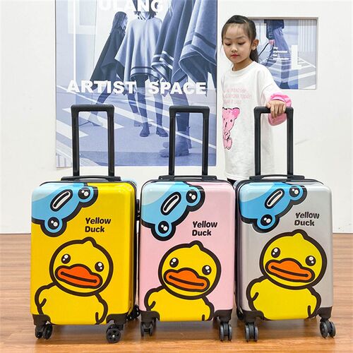 新款卡通儿童登机箱小黄鸭行李箱20寸拉杆箱万向轮旅行箱