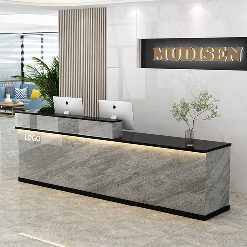 烤漆接待台简约现代公司商务前台美容院咨询柜台超市吧台收银柜台