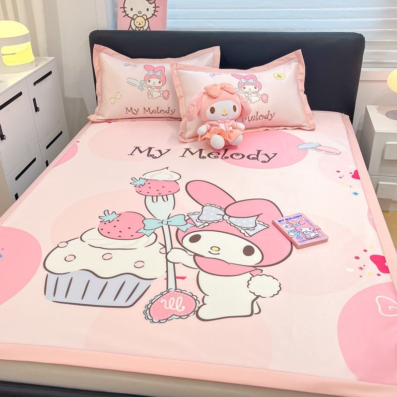 夏季美乐蒂儿童冰丝凉席学生宿舍单人空调席子可水洗折叠上下床席,床上用品,冰丝席,淘宝优惠券,粉丝福利购,淘宝优惠卷