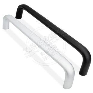 400MM机箱把手LS516 320 黑色银色橱柜门300 铝合金U型长拉手