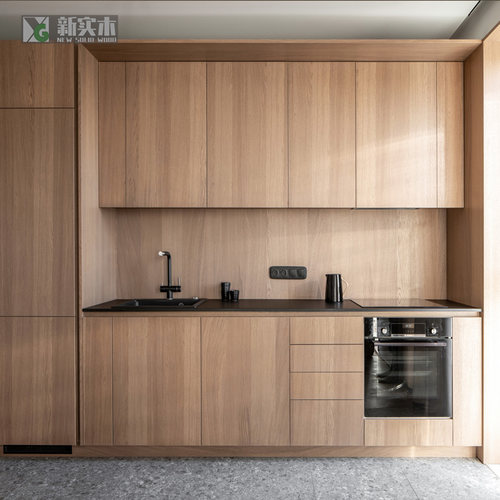 实木全屋定制衣柜橱柜天然木皮工艺现代极简奶油风侘寂风原木定制