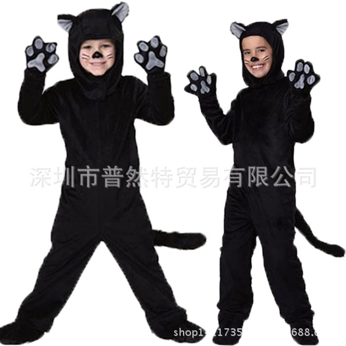 2026新款万圣节cosplay亲子装性感黑猫女服装熊猫动物扮演
