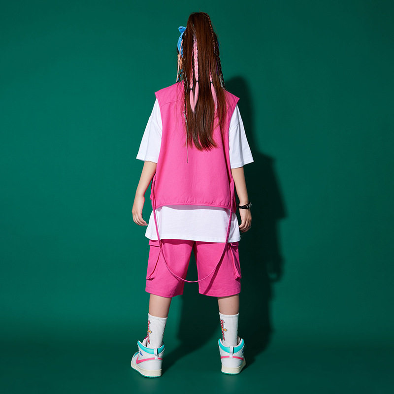 2026新款街舞儿童潮服酷帅夏季男女童架子鼓演出服套装少儿hip