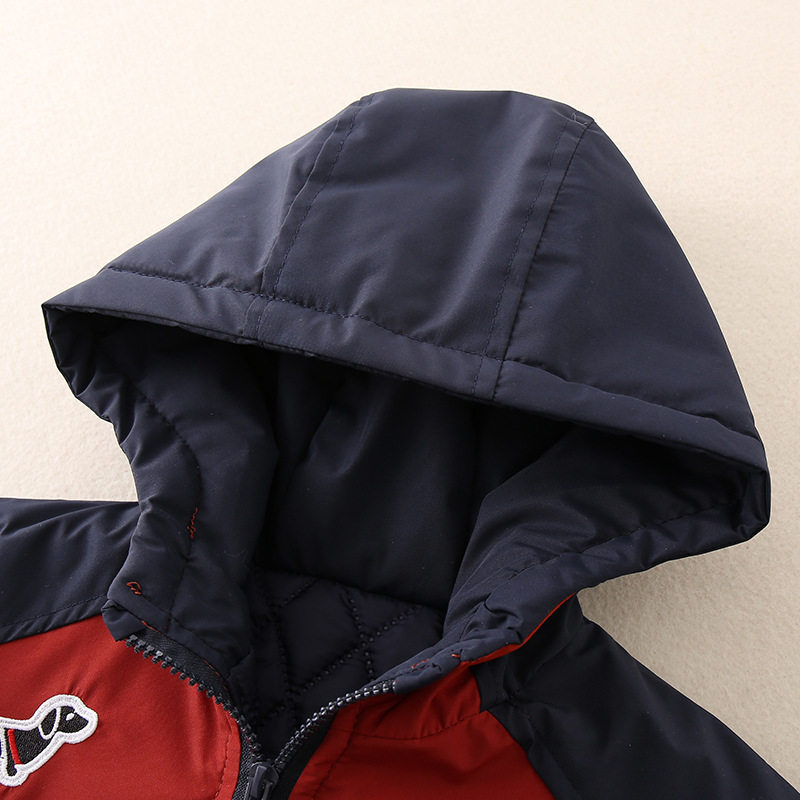 2026新款儿童夹棉加厚冲锋衣外套秋冬男童保暖加厚棉衣女童套