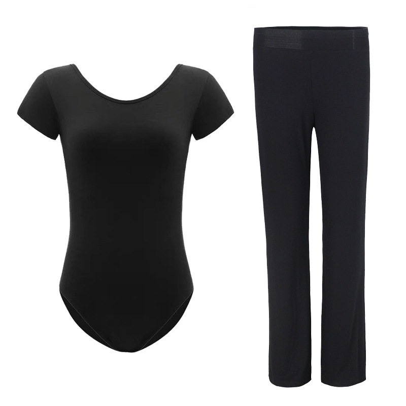 2026新款专业舞蹈练功服女套装连体衣形体礼仪训练服装微嗽裤现代