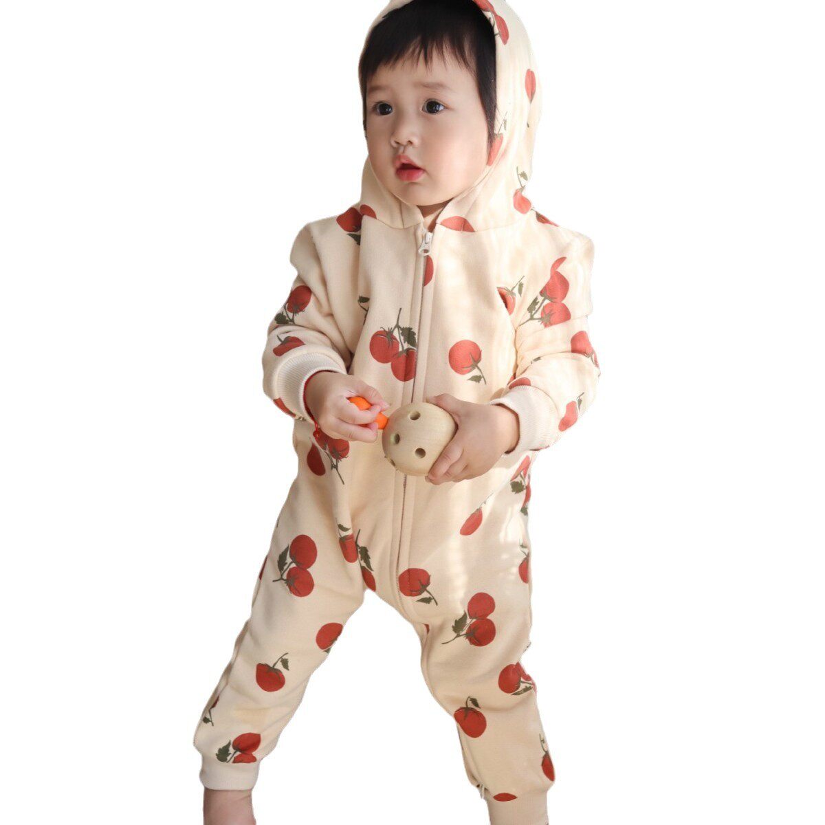 2026新款春夏宝宝连帽连体卫衣男女童拉链薄款长袖婴儿连体衣