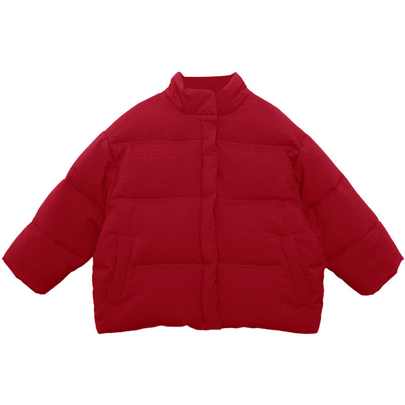 2025新款畅果童装男童棉服儿童冬季加厚羽绒棉棉衣中小童红色
