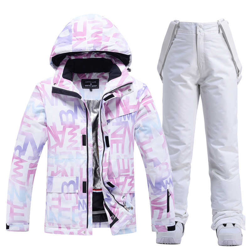 2025新款滑雪服套装女士冬季户外防风防泼水保暖加厚单板双板
