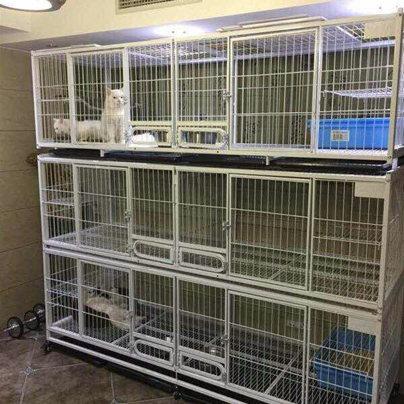 金奥笼具三层长2米16防锈繁殖笼猫 笼子加粗 猫咪 寄养 猫笼 肥猫