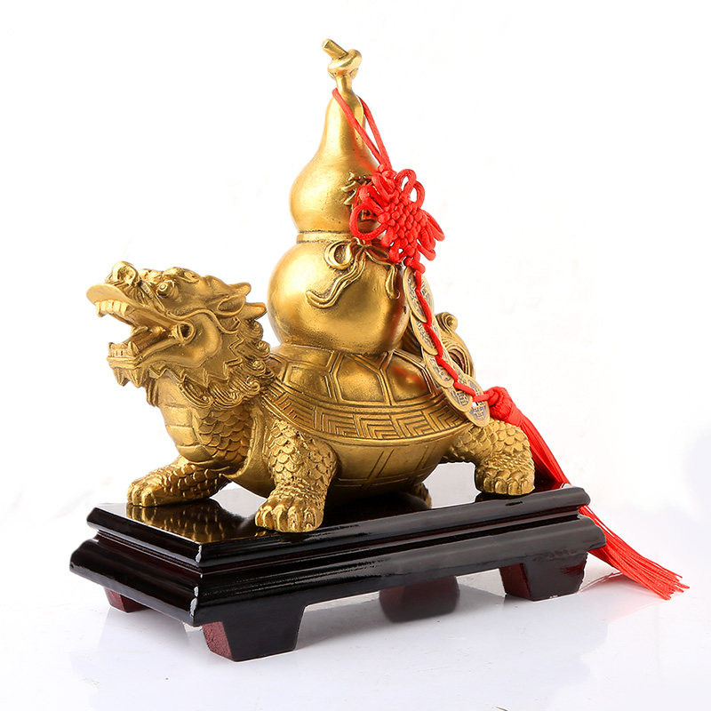 铜玄灵护岁葫芦龙龟摆件家居办公乔迁工艺品客厅开业装饰摆件