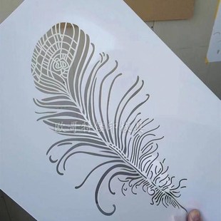 矽藻泥艺术涂料镂印模具乳胶漆背景墙面图案镂空印花模板漏印工具