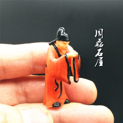 精品微缩树脂古人物小摆件米芾奇石假山沙盘枯山水微景观造景装饰