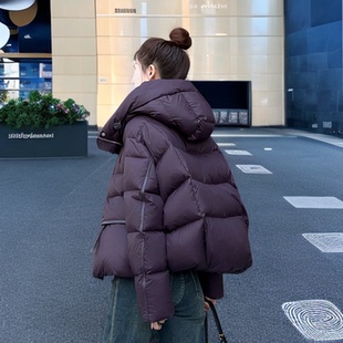 短款羽绒服女士冬季2025新款高端小个子显瘦面包服白鸭绒加厚外套