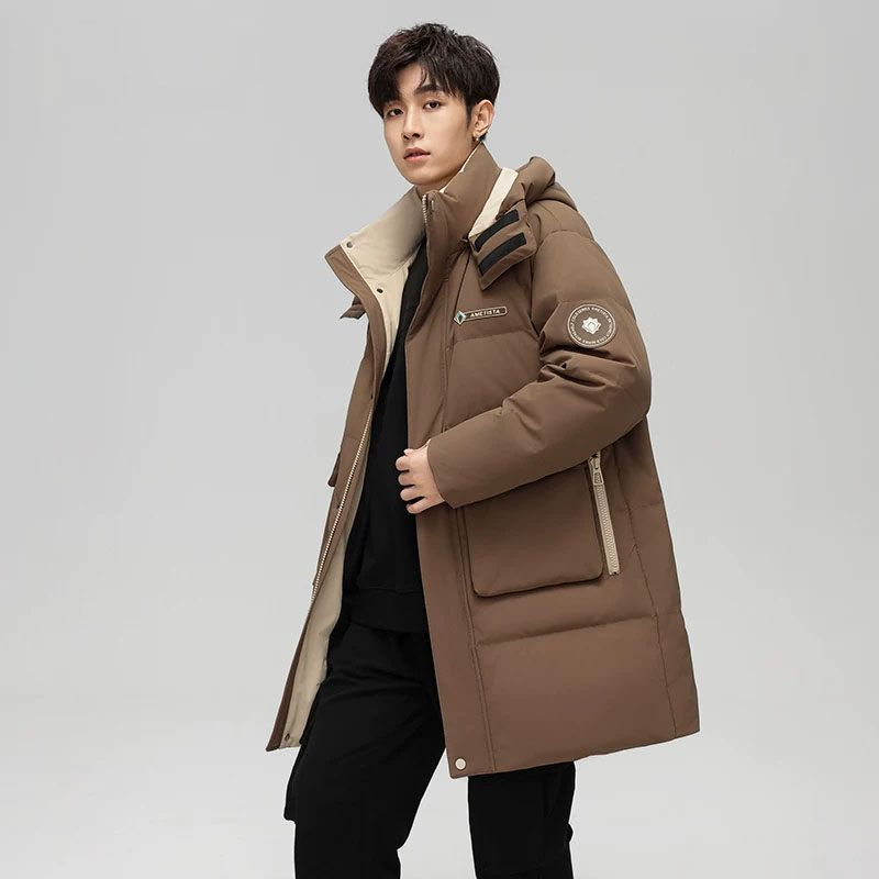 中长款羽绒棉服男冬季2026年新款