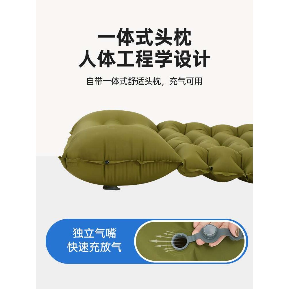 2024户外充气垫子单人脚踩防潮垫TPU可拼接充气垫亚马逊热销加厚