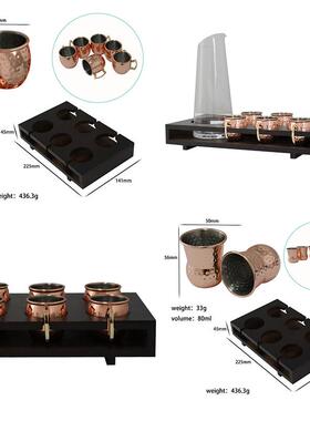 2oz小酒杯套装酒吧60ml迷你锤点鼓形杯架子套件烈酒杯骡子杯外贸